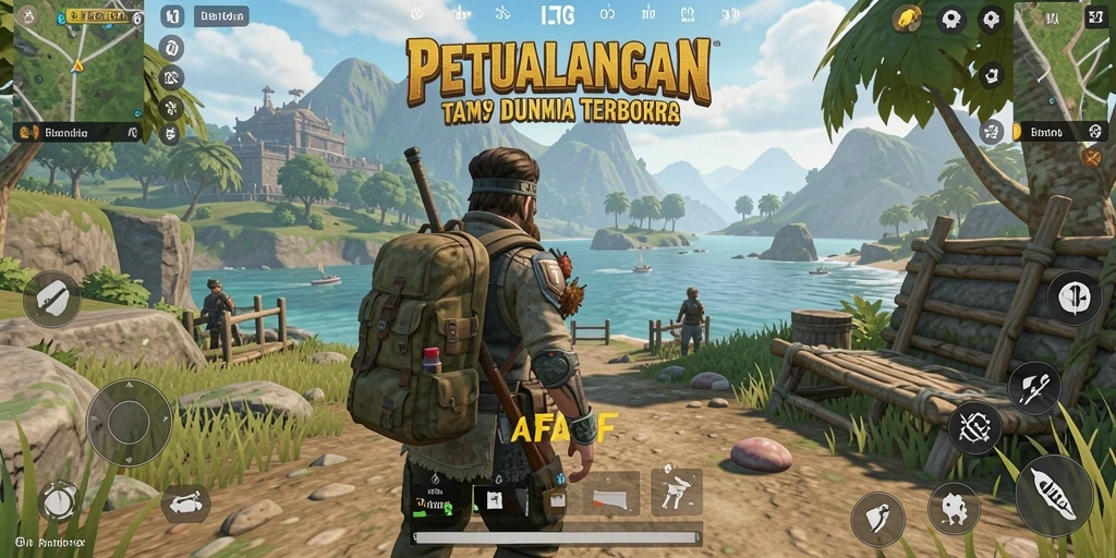 Tangkapan layar gameplay AFAF menampilkan petualangan seru di dunia terbuka.
