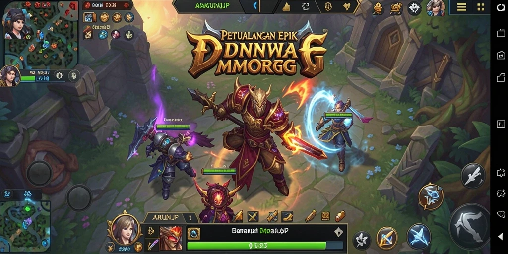 Gameplay seru di AKUNJP dengan aksi petualangan yang mendebarkan.