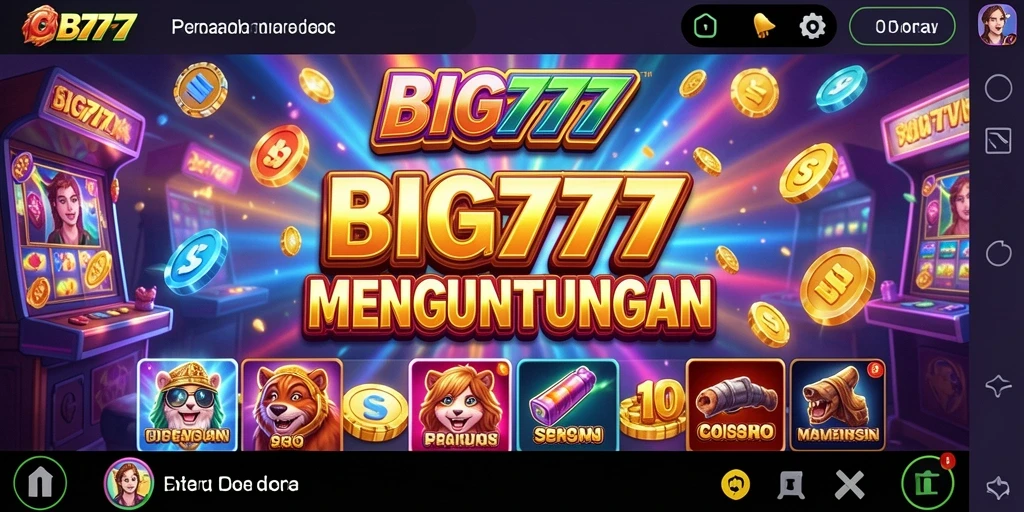 Tampilan menarik gameplay slot BIG777 dengan efek visual luar biasa.