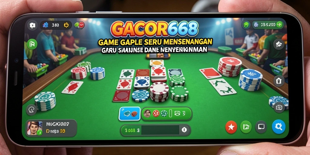 Screenshot GACOR668 menampilkan gameplay seru Gaple.