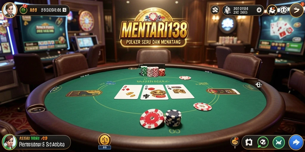 Screenshot gameplay MENTARI138 yang menunjukkan aksi Poker yang mendebarkan.
