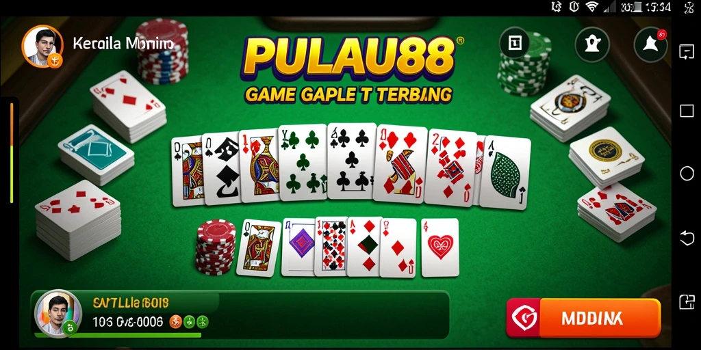Screenshot PULAU88 menampilkan gameplay seru Gaple.