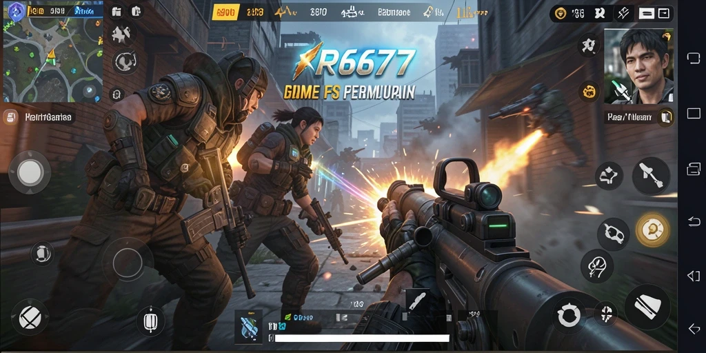 Gameplay menegangkan dalam pertempuran FPS RP6677.