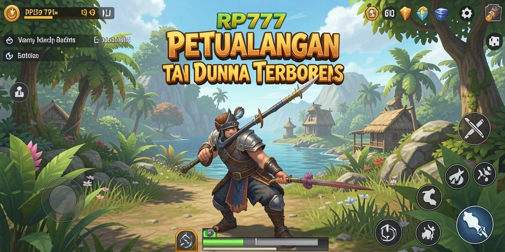 Tangkapan layar menampilkan keindahan dunia terbuka RP777 saat bermain.