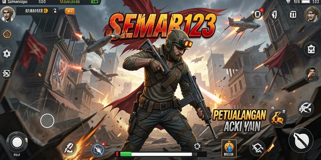 Tangkapan layar utama dari SEMAR123 menampilkan aksi pertarungan yang intens.