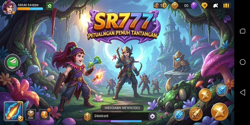 Gameplay SR777 yang menampilkan aksi seru di dunia petualangan.