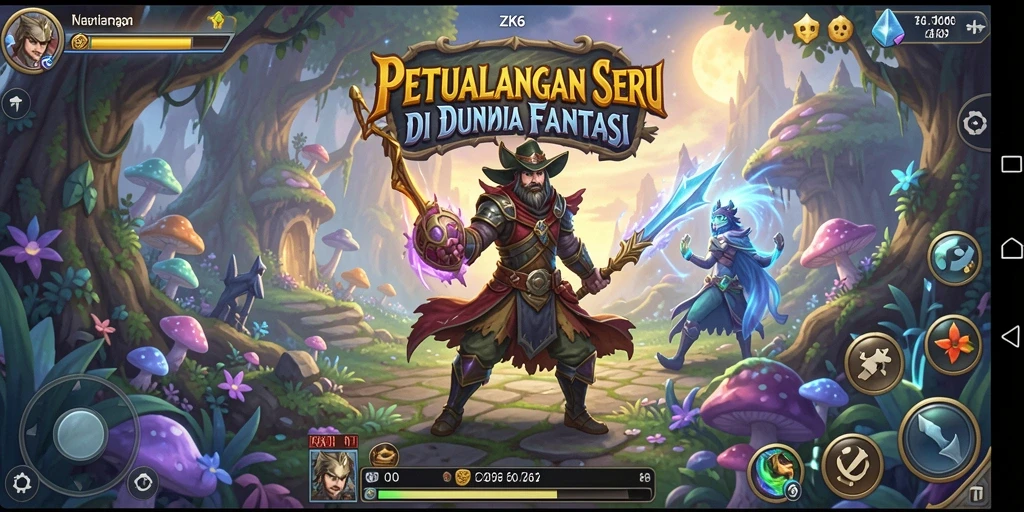 Screenshot gameplay ZK6 menampilkan momen seru saat petualangan.